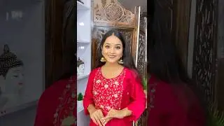 Red Kurti Makeup Look For Durga Puja &hearts;️✨ #shorts #makeuptutorial