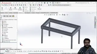 Create a simple Table structure with the help of Weldments profile in Solidworks