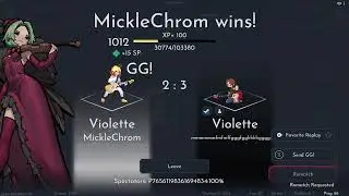 TOP LEVEL DUELISTS OF EDEN GAMEPLAY | MICKLE (VIOLETTE) VS SANDWICH (VIOLETTE) FT5!!!