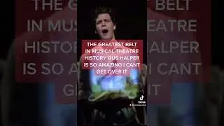 Gus Halper performing Tal&iacute;a on the stage of Ride The Cyclone