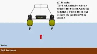 Sediment sampling process with Van Veen grab sampler