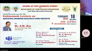 Endowment Lecture on Agricultural Engineering Education in Future Perspective