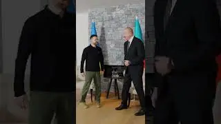 Ukraine President Zelensky greets with Belarus President #ukraine #belarus #president #foryou #fyp