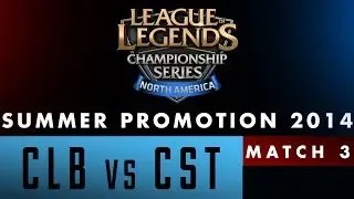 LCS NA Summer Promotion 2014 - CLB vs CST - Game 2