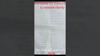 9th class sa2 question paper complete 35 subscribers to upload clarity and answers