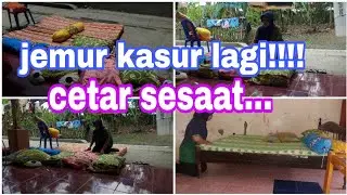 Mumpung panas jemur-jemur kasur kapuk dan bantal gulingnya...