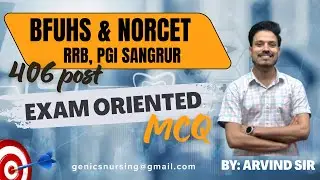 Bfuhs & Norcet, RRB, PGI Sangrur Special MCQs Marathon class