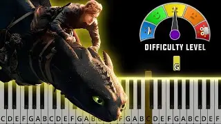 Test Drive - How To Train Your Dragon | MEDIUM Piano Tutorial + Sheet Music (PDF)