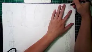 Monochrome robot dreams of people?  -  Drawing session (Part 7/8)