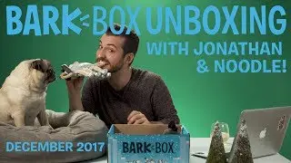 Unboxing the Dogsmas In The City BarkBox with Jonathan & Noodle! | December 2017