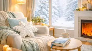 ❄️ Cozy January Fireplace Ambience for Relaxing & Reading | Winter Living Room Screensaver