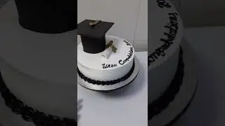 cream cake #graduation  white cream graduation cap