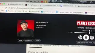 Shout out for Moving Pictures on Planet Rock - thanks Darren!