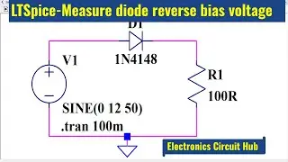 How to measure Reverse Bias Voltage of Diode in ltspice