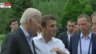 There's been an 'interesting exchange' between Emmanuel Macron and Joe Biden