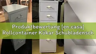 Produktbewertung [en.casa] Rollcontainer K&ouml;kar Schubladenschrank Metall Aktenschrank mit 5 Schublade