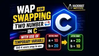 Swap Two Numbers in C Using Temporary Variable | C Programming in Hindi