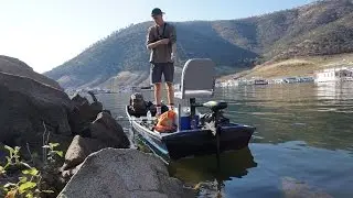Bass Fishing a BIG Lake with a SMALL boat!