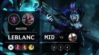 LeBlanc Mid vs Pantheon - KR Master Patch 9.14