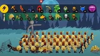 HACK GOLDEN SHIELD GOLDEN HEAD for LAVA SPEARTON. Stick War Legacy.