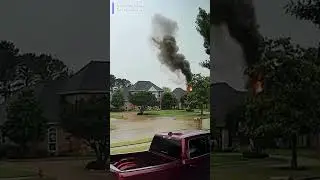 Lightning Strike Causes Fire