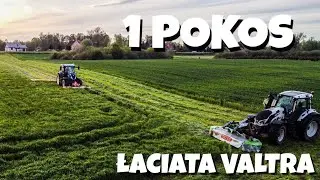 🍀Łaciata valtra kosi trawe 🍀 Czyli początek sianokosów na żuławach 🍀 NH Valtra Talex Kröne Pöttinger