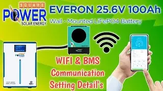 How to connect Power Square Lithium Battery WIFI & Voltronic BMS With RGB Led Indicator Function .