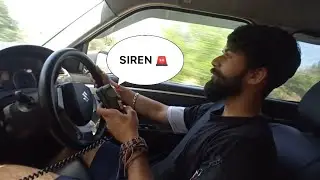 JAMMU TO JHAJJAR KOTLI/ SIREN 🚨 POLICE REACTION OTHER CAR DRIVER'S 😂😂