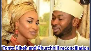 Adorable moment Tonto Dikeh and Churchill got back together after 10yrs of separation.