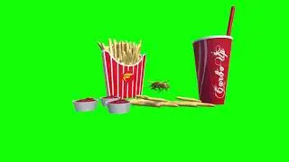Bee Green Screen Animated With Junk Food