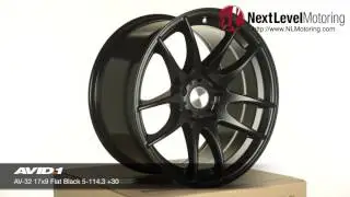 NLMotoring.com 360: Avid.1 AV-32 17x9 Flat Black 5-114.3 [+30mm] AV3217905H30BK