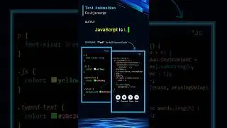 Text Animation  via javascript  #coding #shorts #viral #html #css #webdevelopment #animation