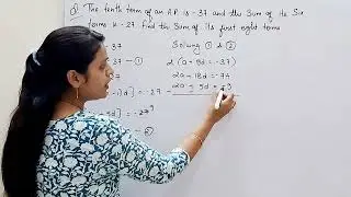 The 10th term of an AP is - 37 &  sum of first 6 terms is - 27. Find the sum of  first eight terms.