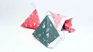 Origami Triangle Gift Box 🎁 | How to make origami triangle gift box