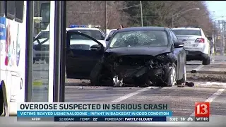 Overdose suspects in serious crash
