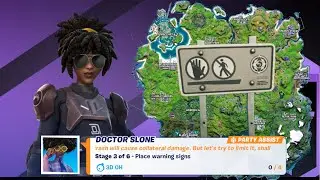 Fortnite Challenges - Place warning signs