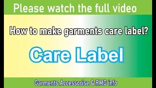 How to make clothing care label easily? Part 01