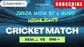 INDIA WON BY 6 RUNS #CRICKET #WCC #GAMING #indiavsengland #dreamcricket #cricketgame #youtube 