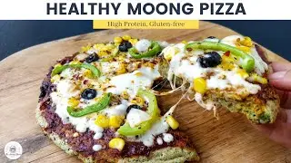 Healthy Moong Pizza |Easy and Instant High Protein Pizza |No Maida, Yeast, Oven Pizza #shorts