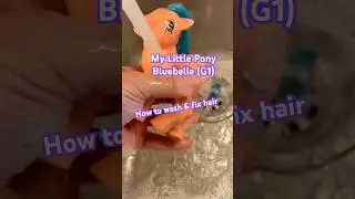 How to clean & restore vintage MLP G1 #shorts #mlp #mlpg1 #howto #makeover #washing #viralvideo