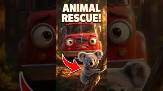 🚑 Rescue Trucks Save Animals! 🐢🐦 Kids Learning Song #animalsongsforkids #trucksongs #kidssongs