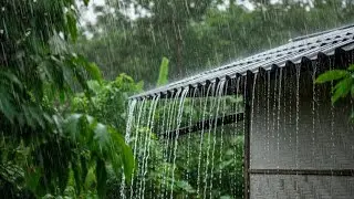 Heavy Rain & Thunder on Roof at Night | Insomnia Relief, Relax & Focus