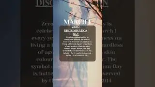 March 1st ZERO DISCRIMINATION DAY