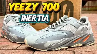 SO CLEAN!   Yeezy 700 Boost &ldquo;Inertia&rdquo; unboxing review & on foot 🔥