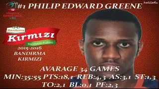 Philip Edward Greene 2015-2016 Bandırma Kırmızı TBL