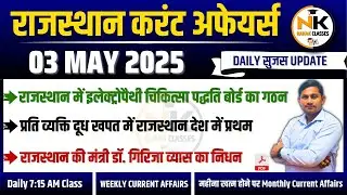 3 MAY 2025 Rajasthan current Affairs in Hindi | Daily सुजस Report | RPSC, RSSB | NANAK CLASSES