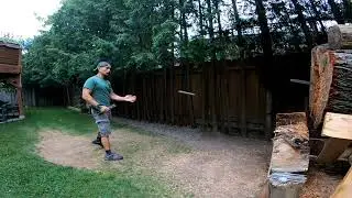 No spin knife throwing. Reverse grip, ice pick grip.