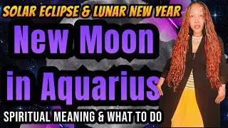 New Moon in Aquarius w/ Solar Eclipse: Meaning, What to Do, Journal Prompts, Crystals, Herbs, & More