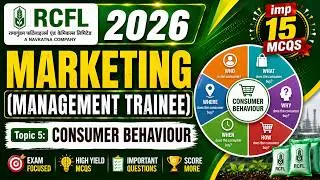 Consumer Behavior MCQs | RCFL Management Trainee Marketing MCQs PDF 2026 | RCFL Marketing MCQs PDF