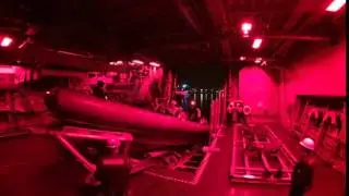 RHIB Boat Launch from USS Fort Worth (HD)